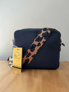 1028 Leather Crossbody Bag | Navy