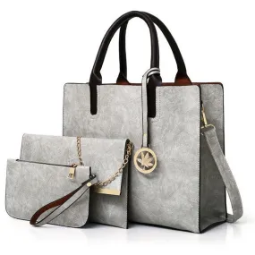 3PCS Set PU Leather Handbag