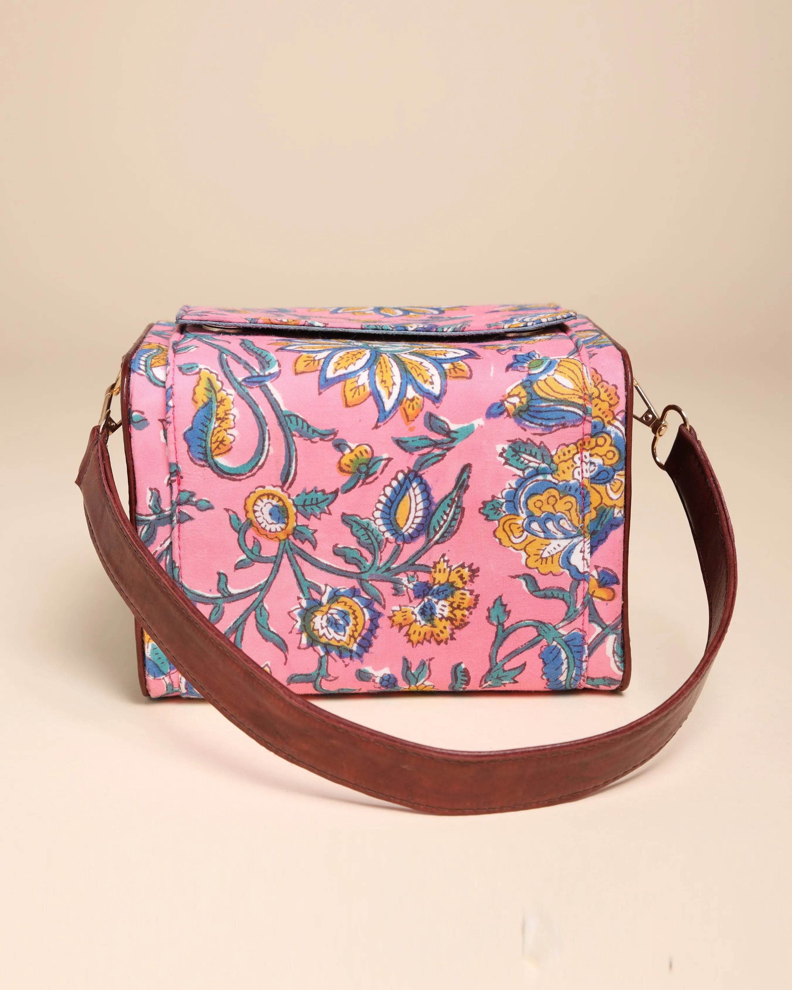 Adara Cotton Block Printed Satchel Bag