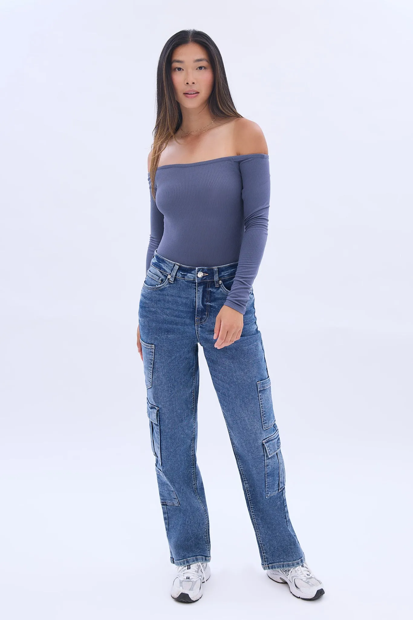 AERO Off The Shoulder Long Sleeve Bodysuit