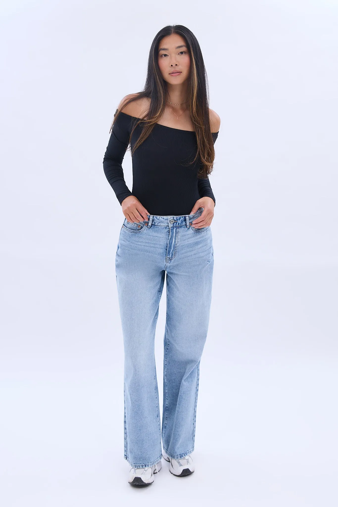 AERO Off The Shoulder Long Sleeve Bodysuit