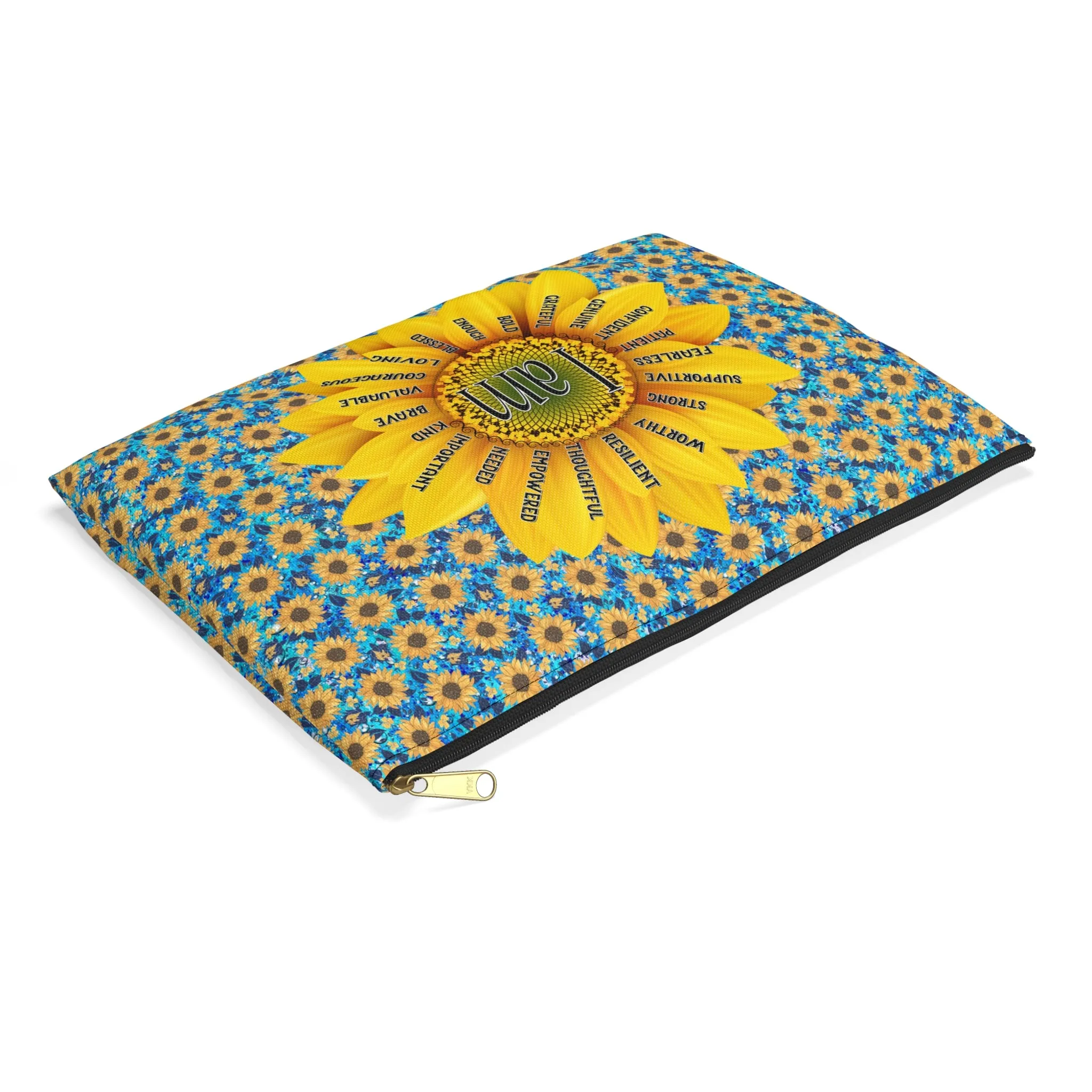 Affirmation Sunflower Accessory Pouch