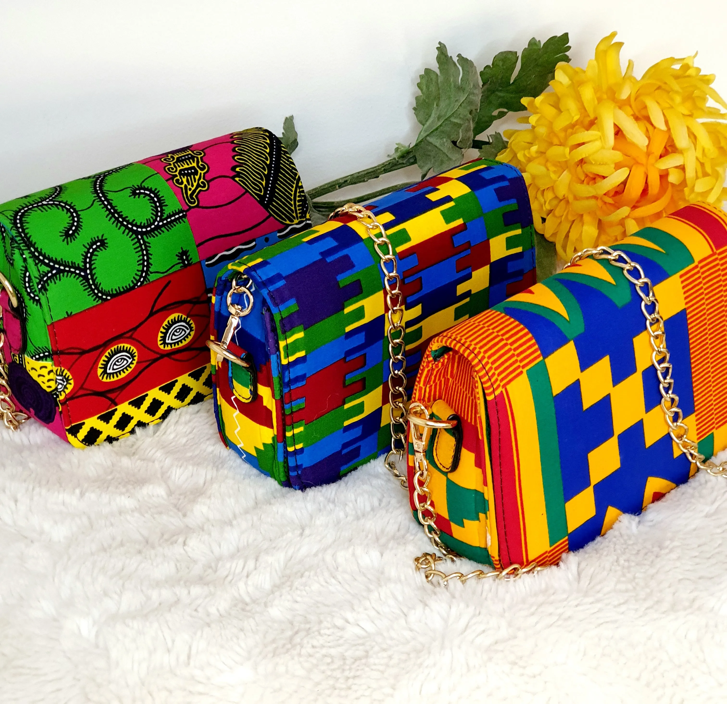 African Print Kente Shoulder Bag Crossbody Bag- Ladi