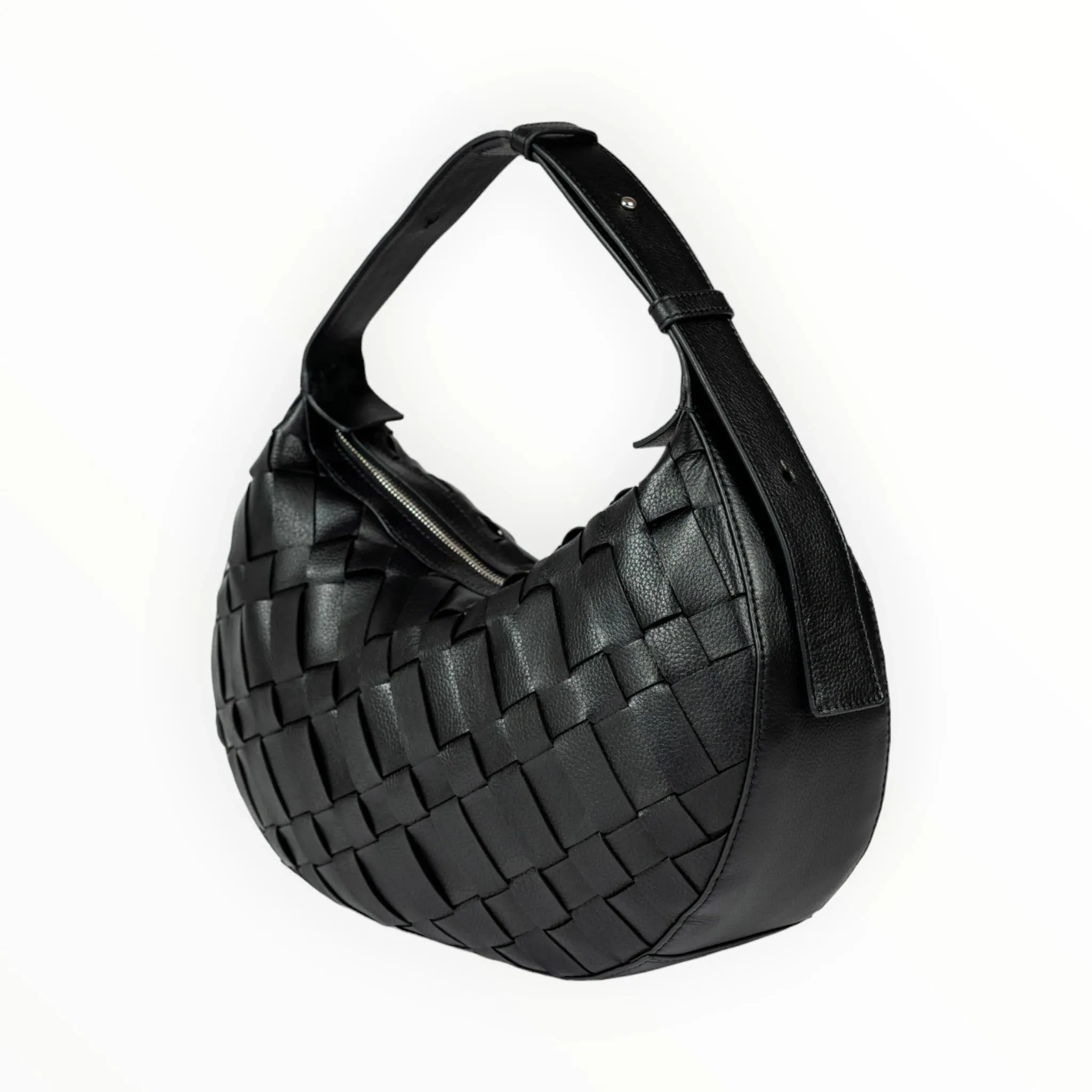 ALEO SIENNA LEATHER BAG BLACK