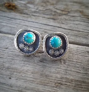 Artisan turquoise studs southwest