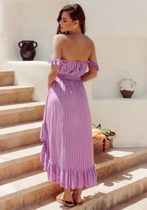 Avery Hi Low Dress in Lavender