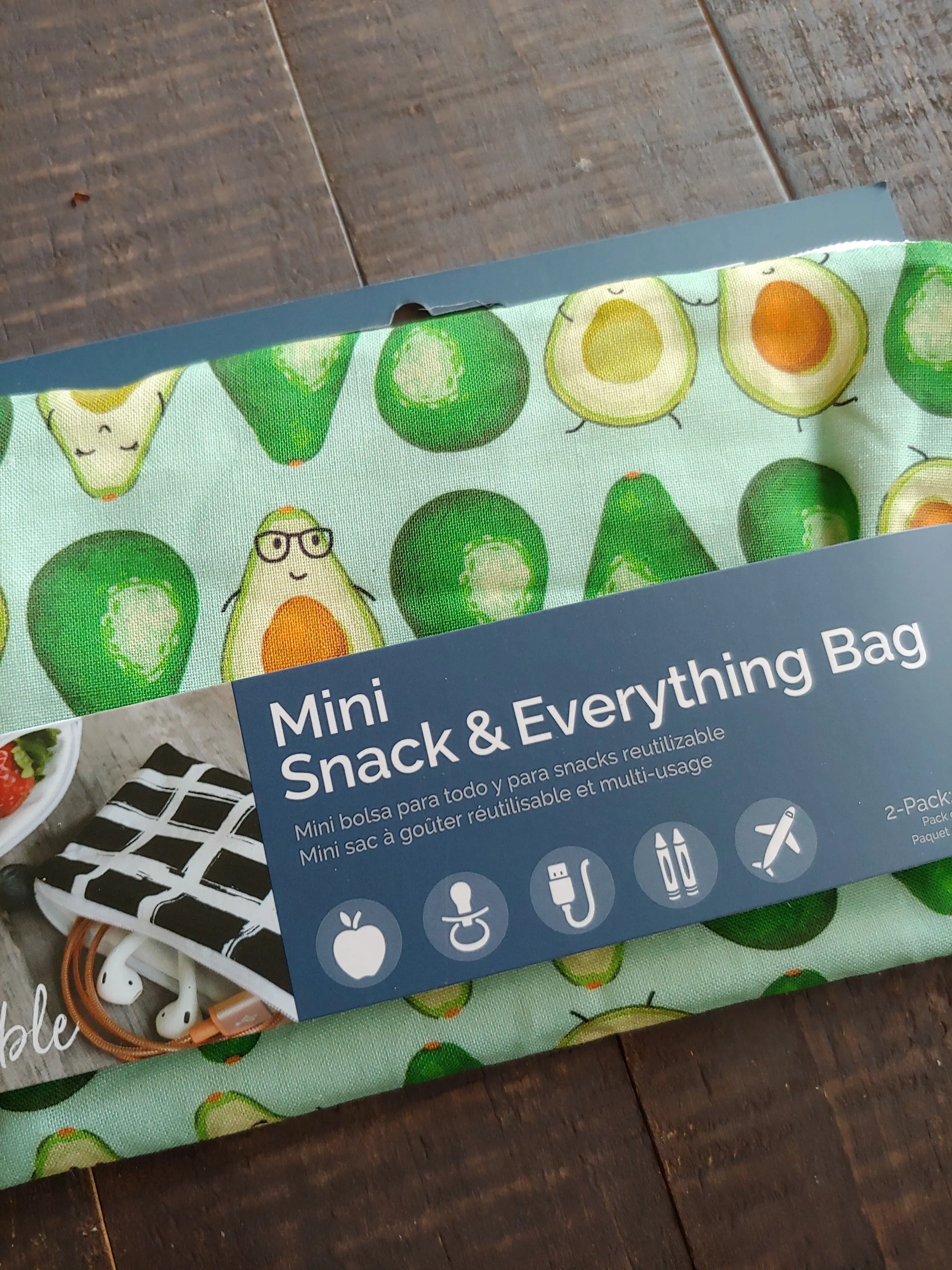 Avocado Snack Bags ll Travel Bags ll Storage Bags 2 Pack