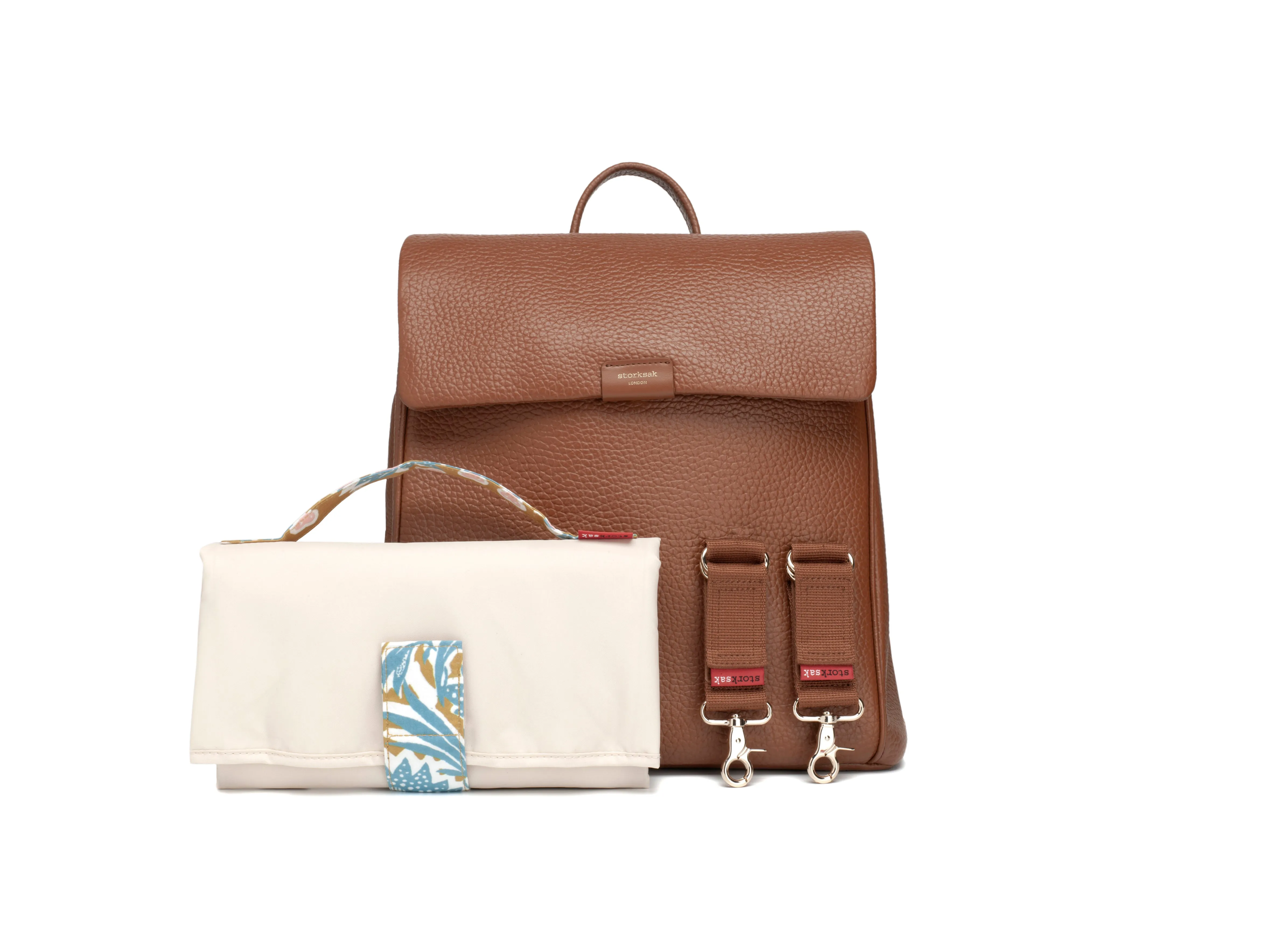 Baby Bag - Storksak St James Leather Tan