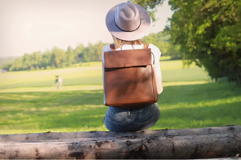 Baby Bag - Storksak St James Leather Tan