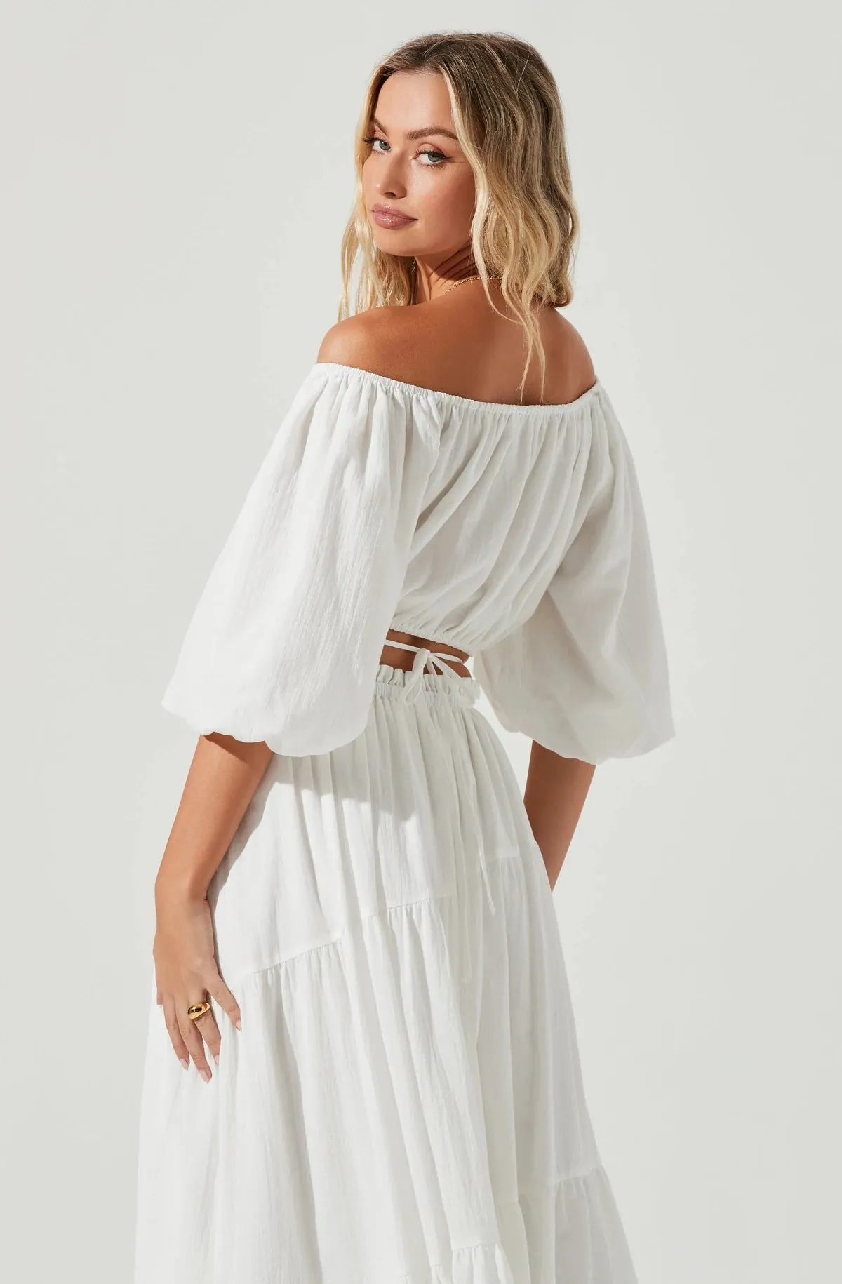 Balboa Off Shoulder Balloon Sleeve