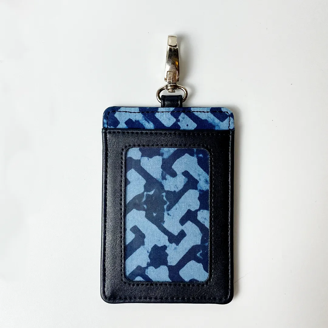 Batik Lanyard and Luggage Tag Set - Midnight Arabesque