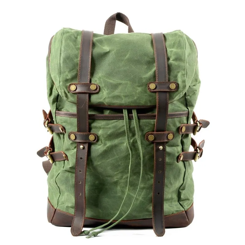 Canvas Men Bag Casual Shoulder Backpack Men Waterproof Outdoor Travel Bag Student Schoolbag