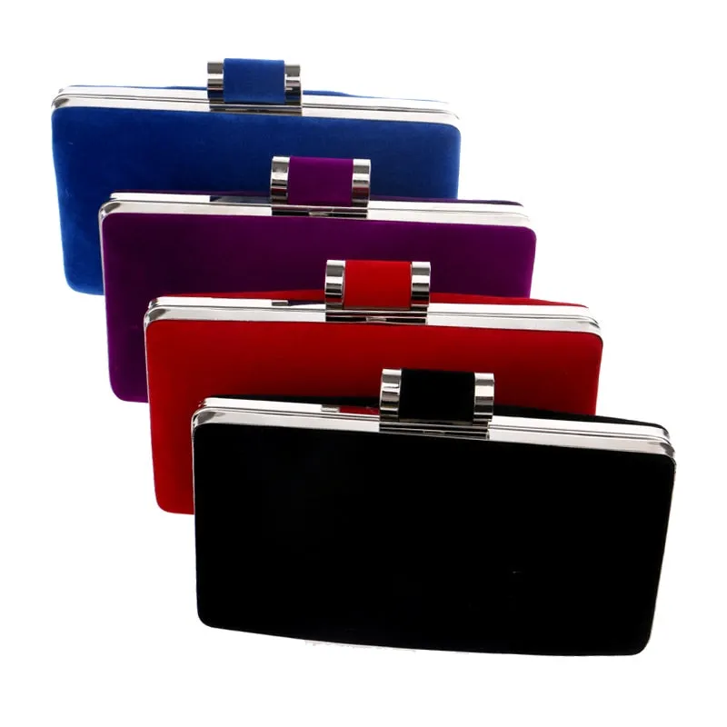 Chain Shoulder Women Evening Bags Velvet  Small Clutch Fashion Bags