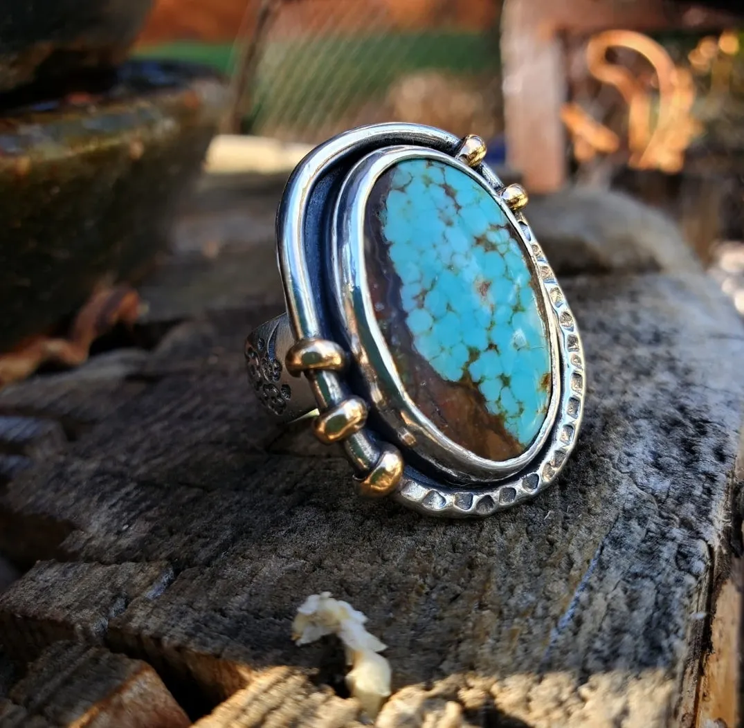 Cowgirl #8 Mine Turquoise Ring