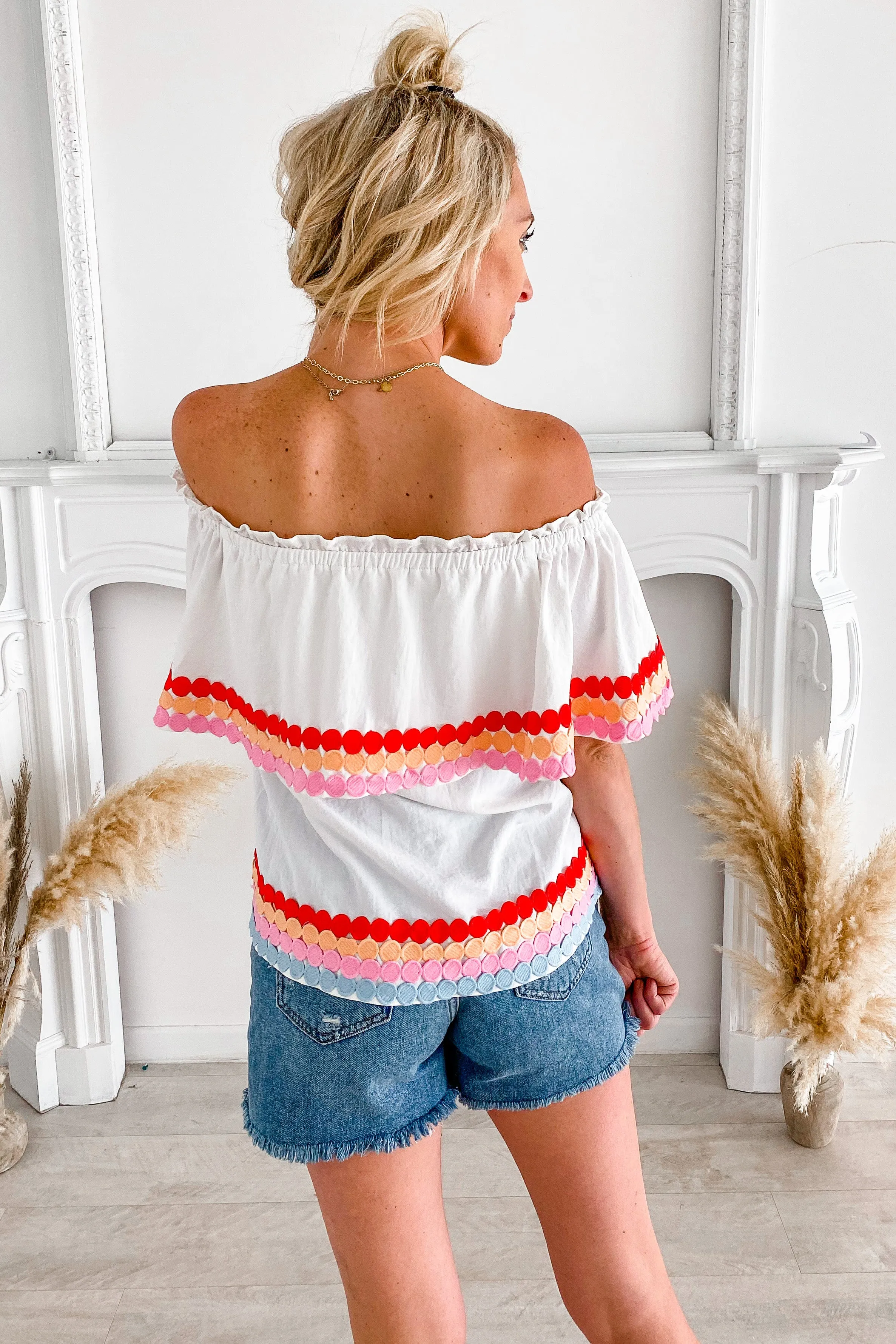 Dancing Around The Sun Off Shoulder Top