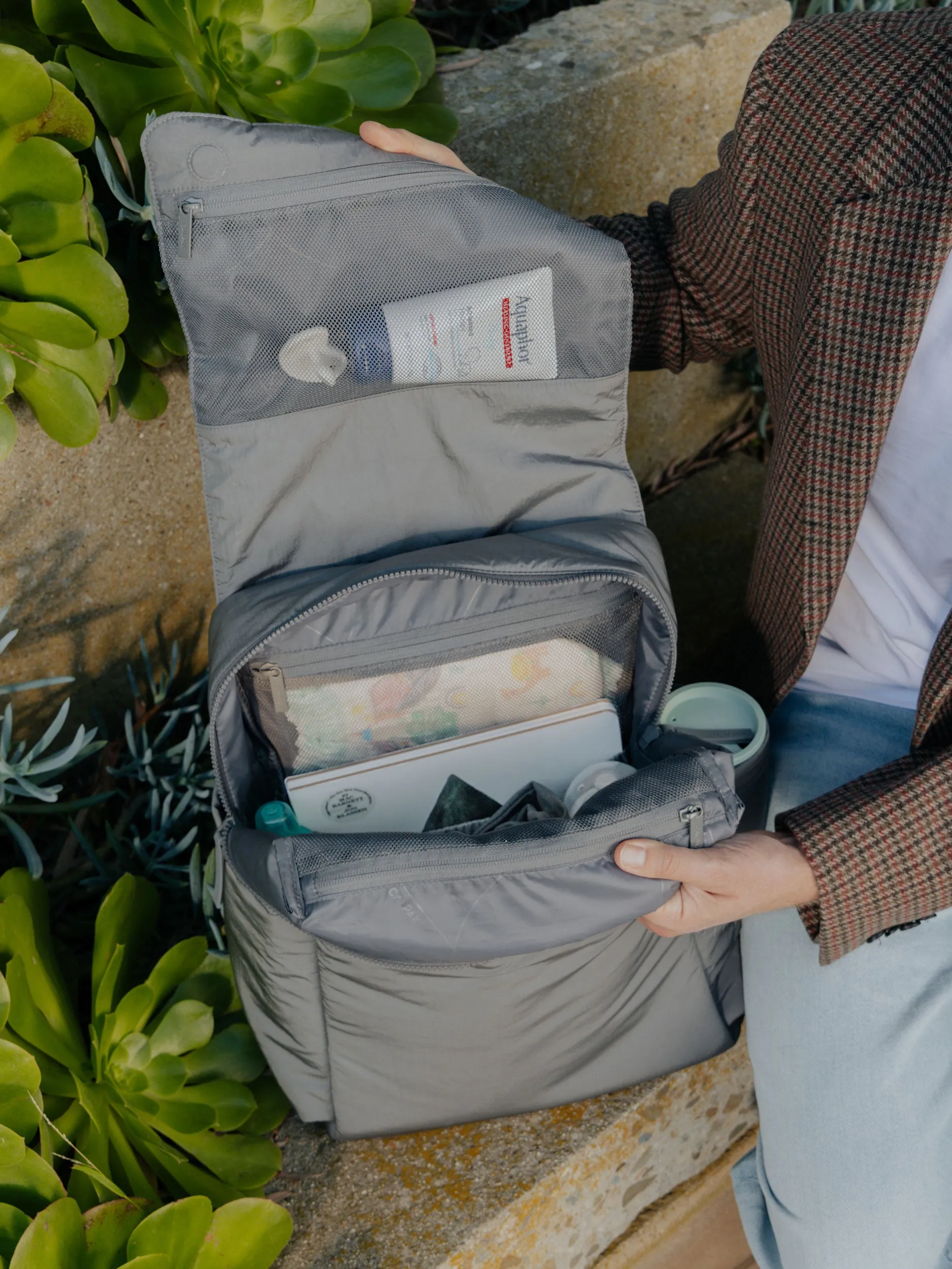 Diaper Backpack with Stroller Straps