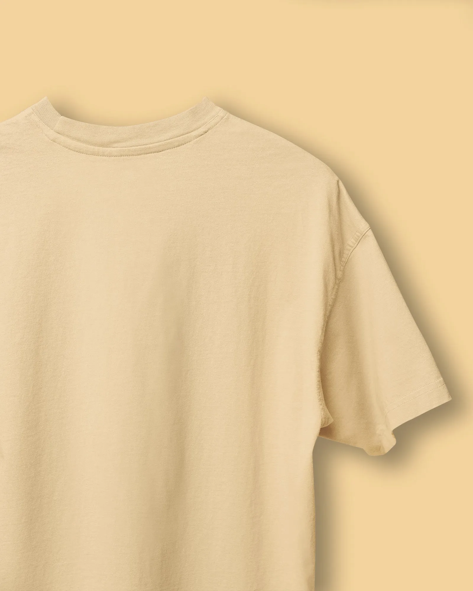 Drop Shoulder HW Crew Tee: Butterscotch