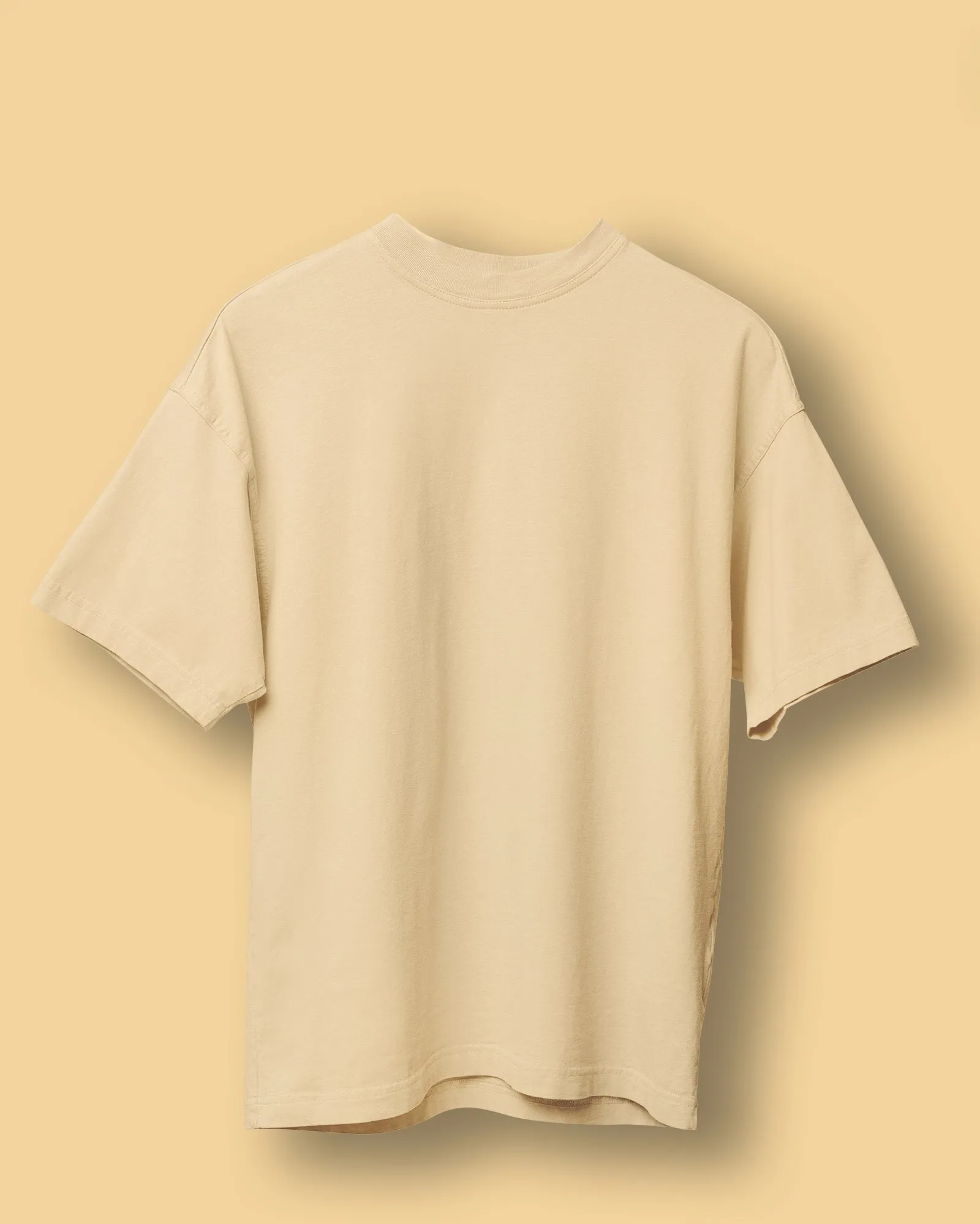 Drop Shoulder HW Crew Tee: Butterscotch