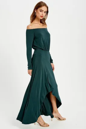 Emerald City Off The Shoulder Maxi Dress