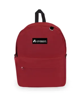 EVEREST CLASSIC LAPTOP BACKPACK W/ SIDE POCKET - BURGUNDY