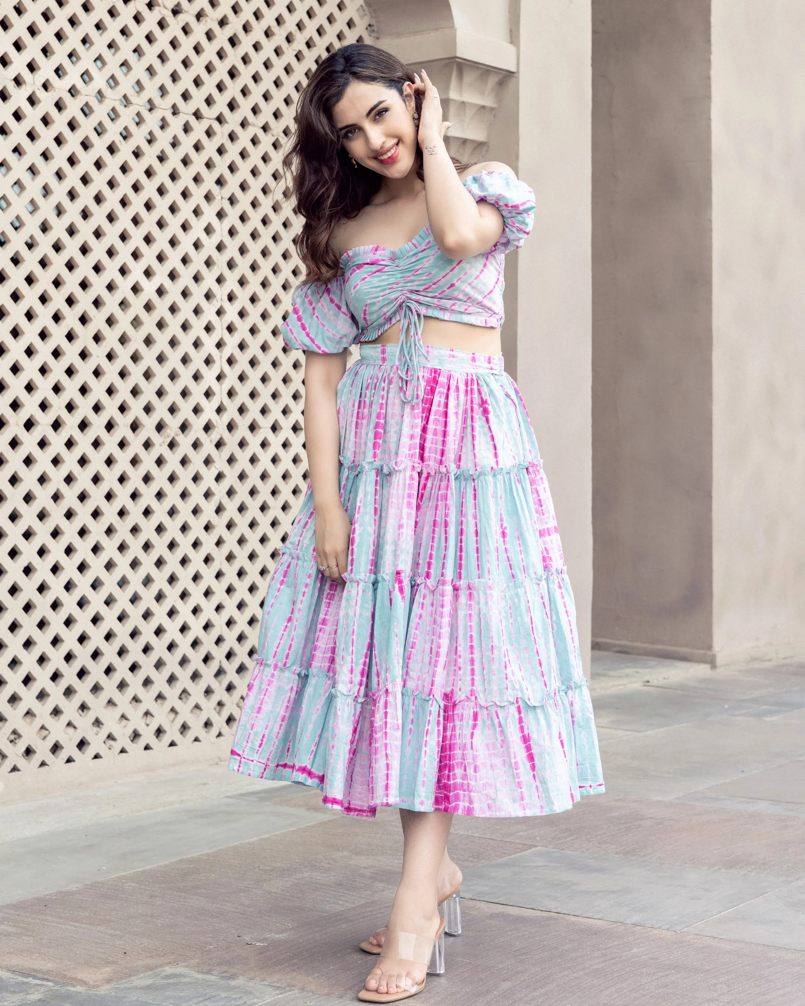 Fagheera Shibori Cotton Coord Set