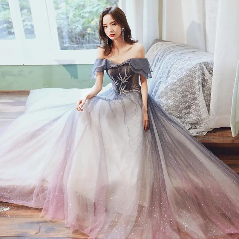 Fashionable Off Shoulder Prom Dress