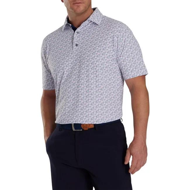 FootJoy Golf Course Doodle Stretch Pique Self Collar