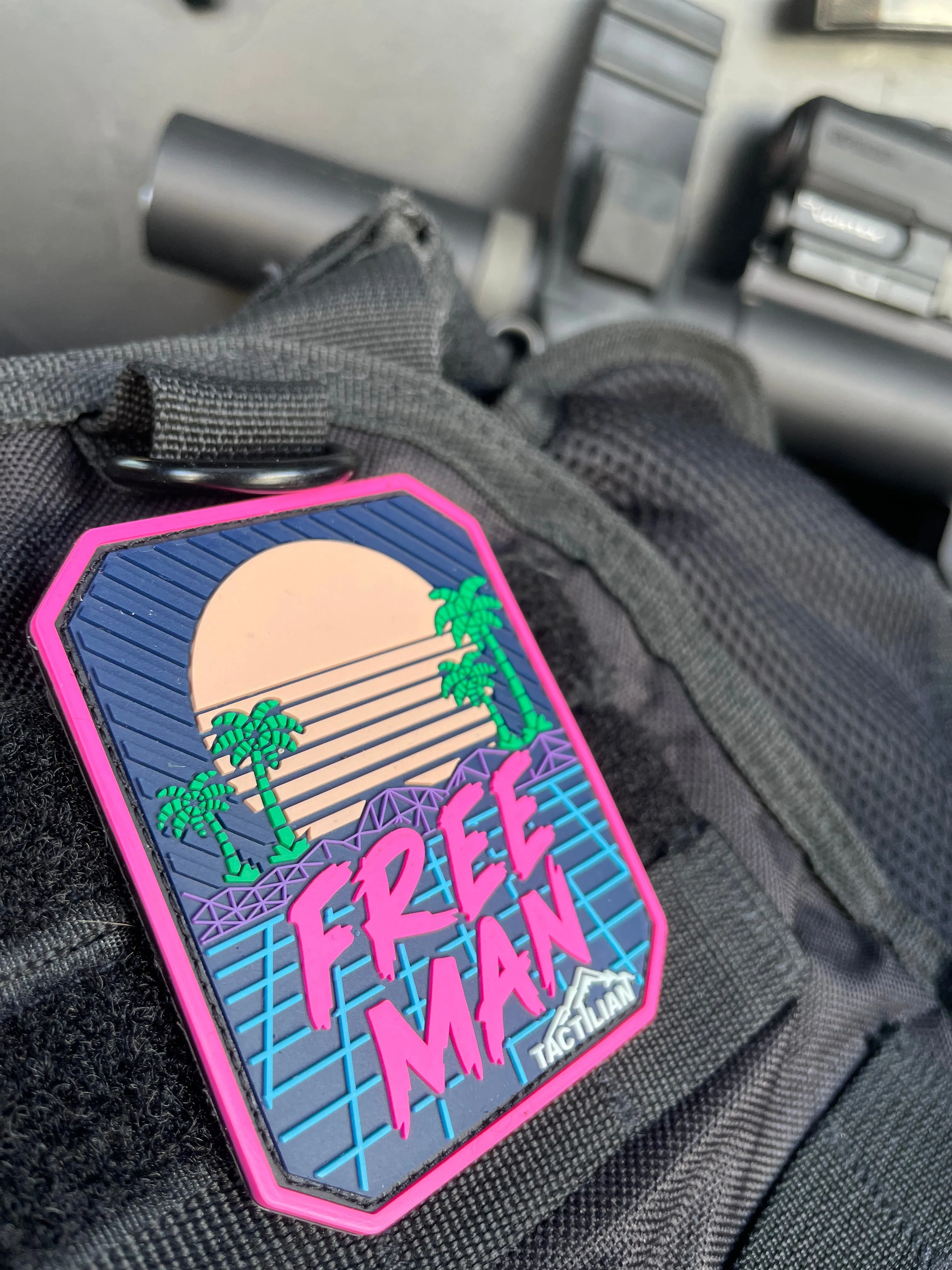 Free Man Retro Miami PVC Patch