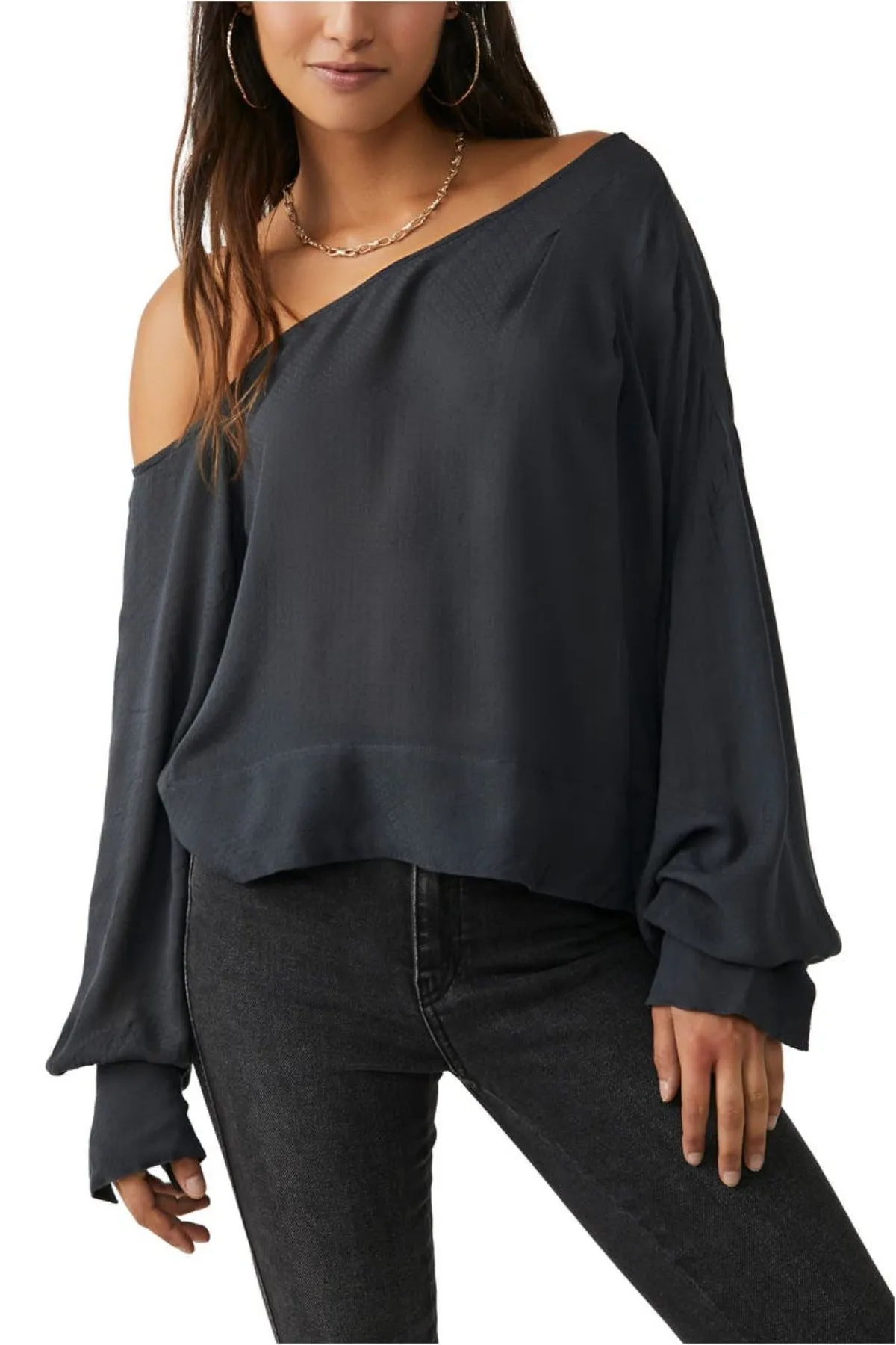 Free People Justina Blouse - Metal Stilleto