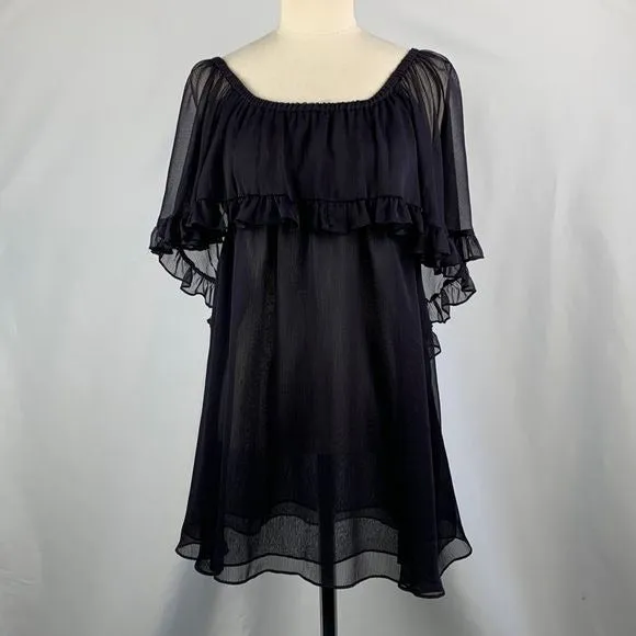 Free People NWT Navy Off The Shoulder Mini Dress