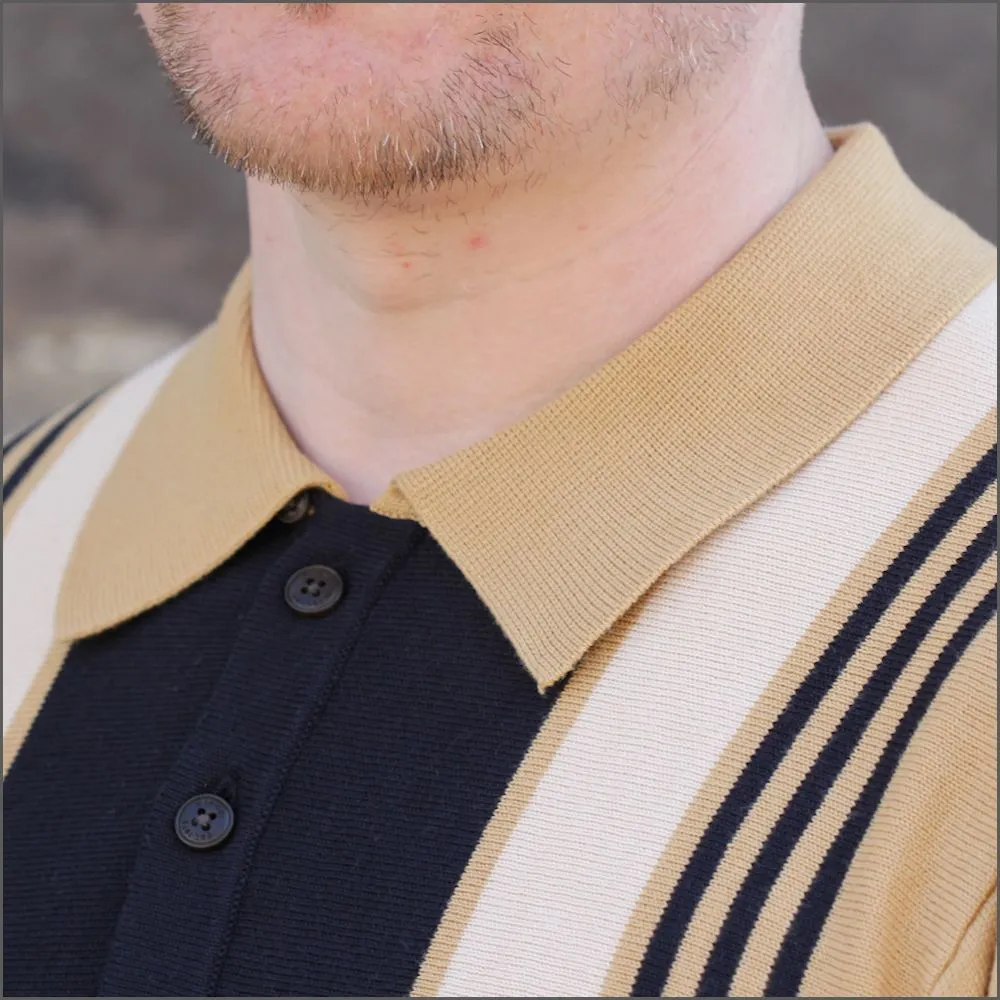 Gabicci Vintage V46M00 Sand Pattern Polo Top*