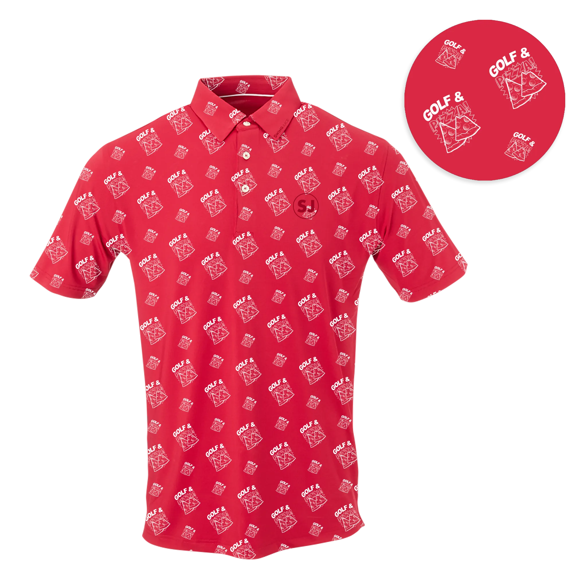 Golf & Pizza Men's Polo