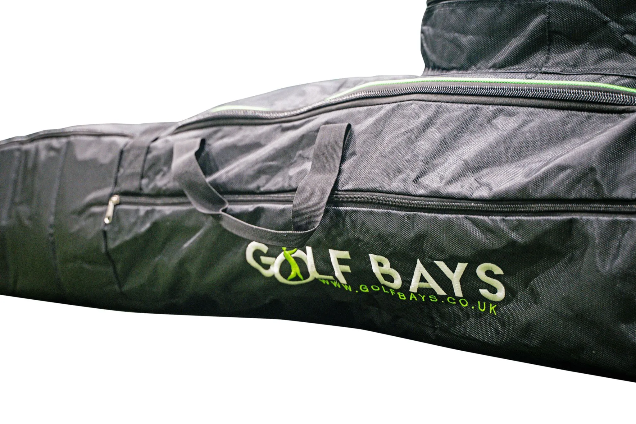 GolfBays Rolling Travel Cover, Black , Includes Free Storage Case & Padlock