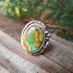 Green Turquoise Statement Ring