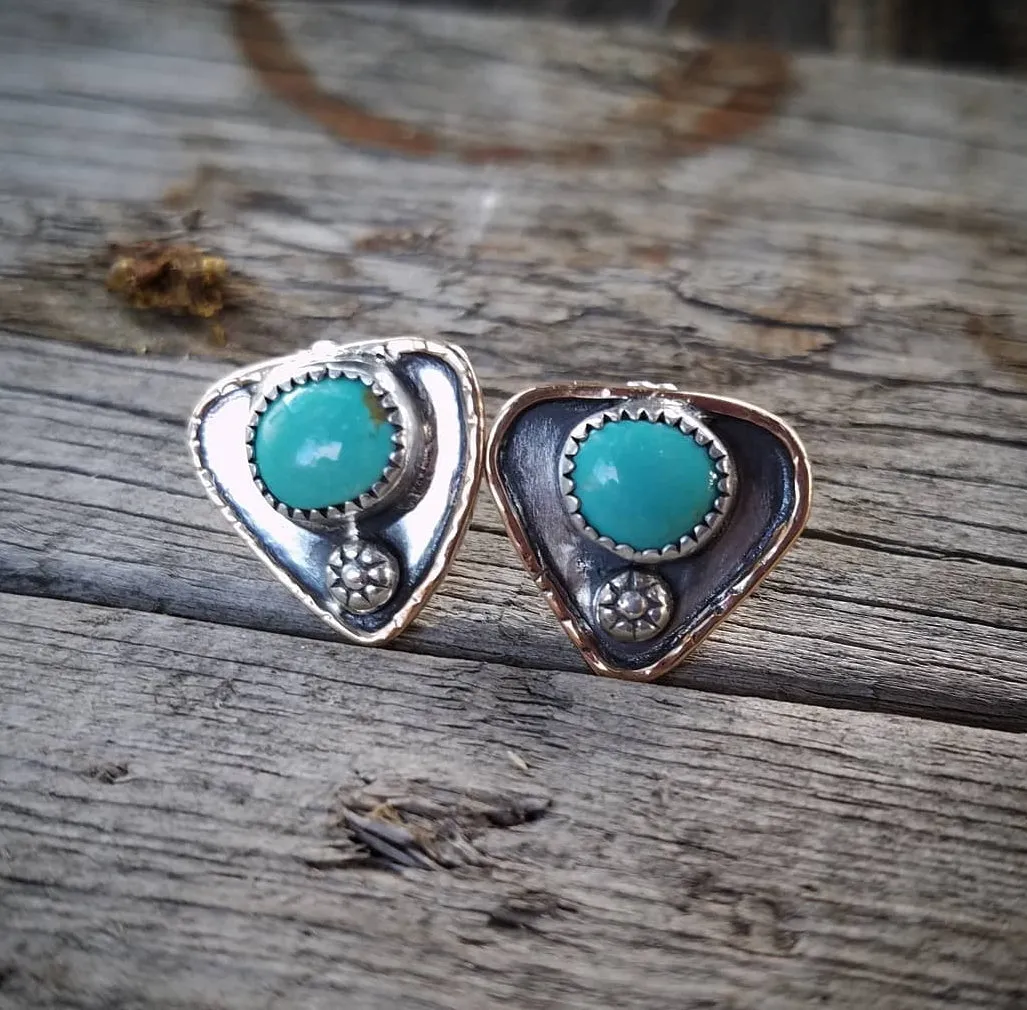 Green Turquoise Studs