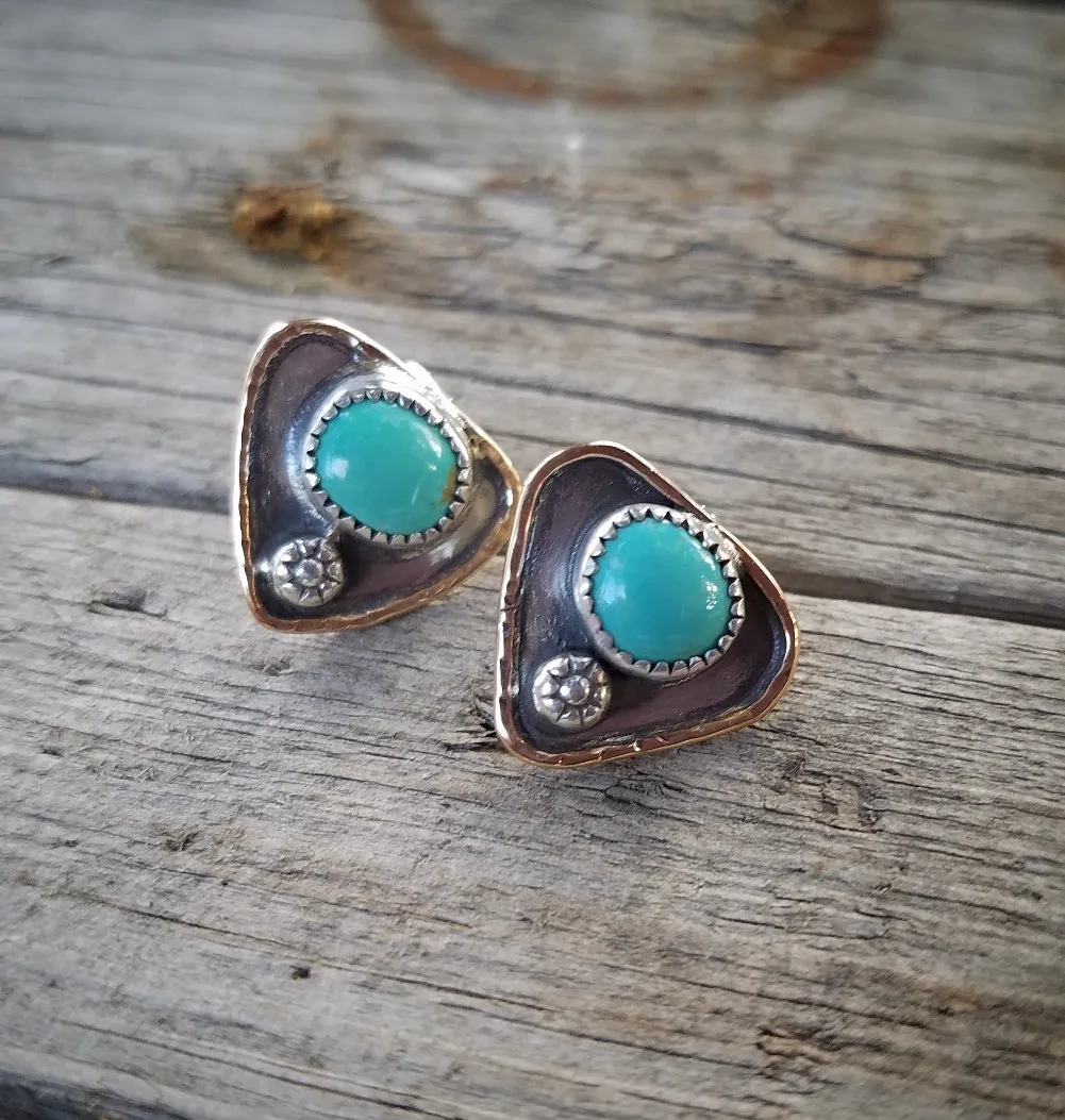 Green Turquoise Studs