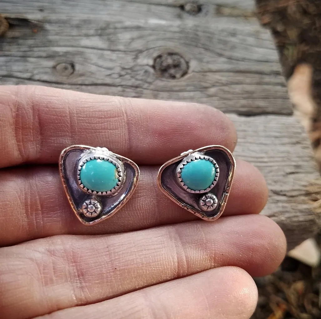 Green Turquoise Studs