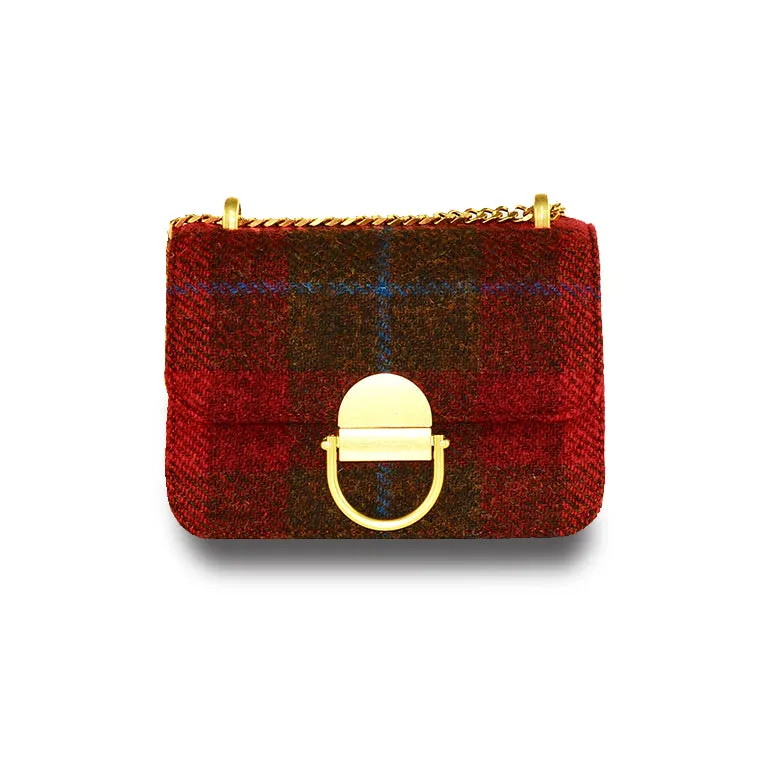 Harris Tweed Wool Plaid Handcrafted Bag,Scottish Style Bag-i7bags