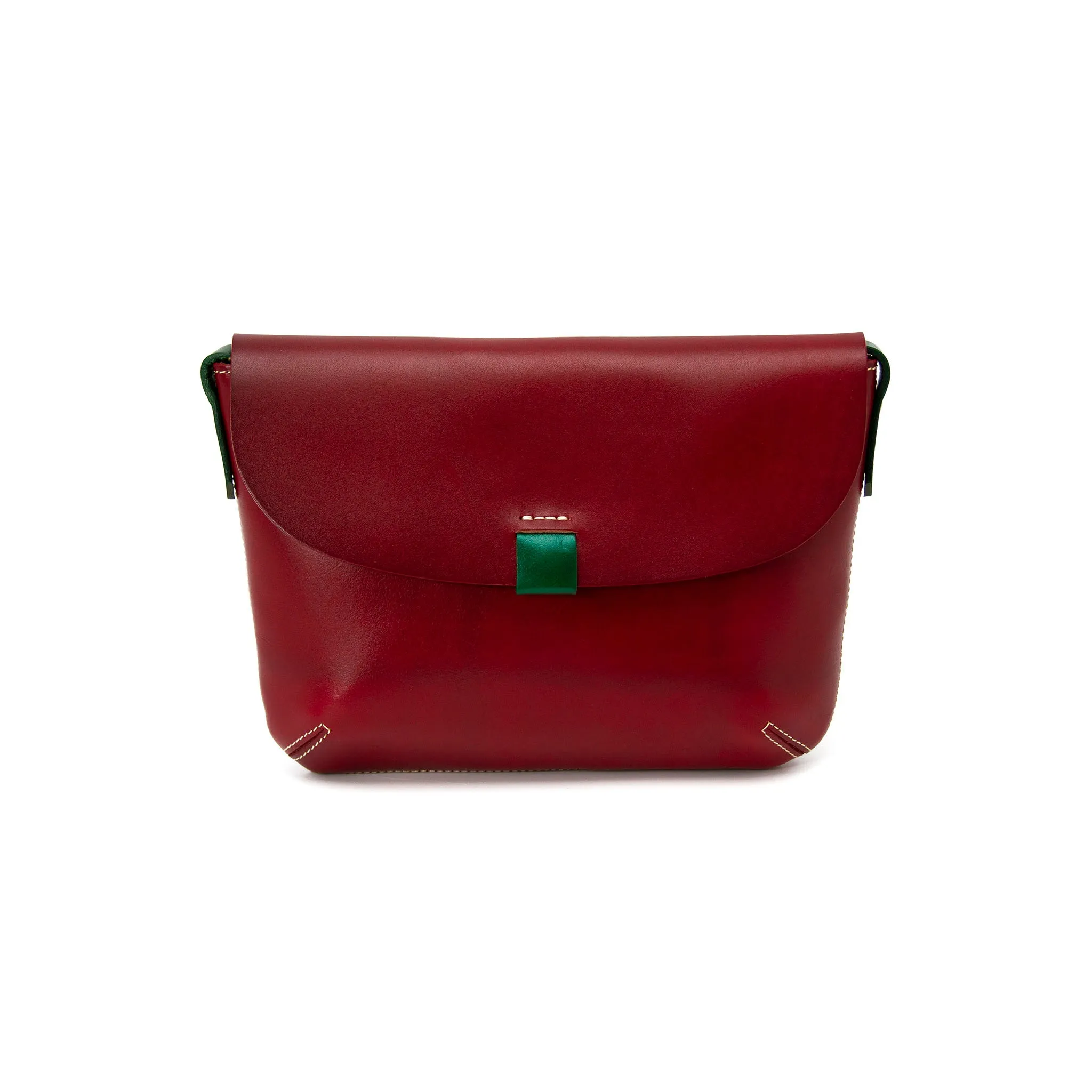 High Quality Leather Handmade Bag, Colour Blocking Flap Bag-i7bags