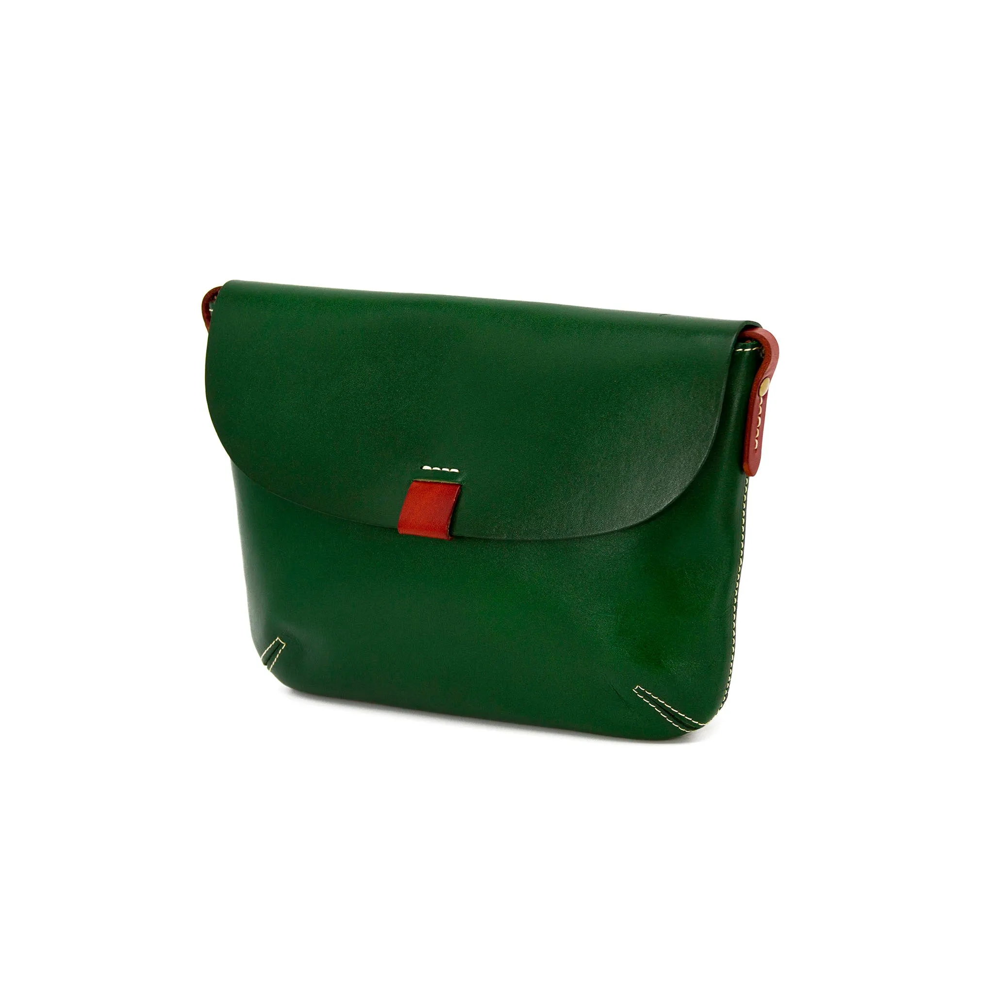 High Quality Leather Handmade Bag, Colour Blocking Flap Bag-i7bags