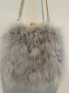 Isla Feather Bag Soft Grey