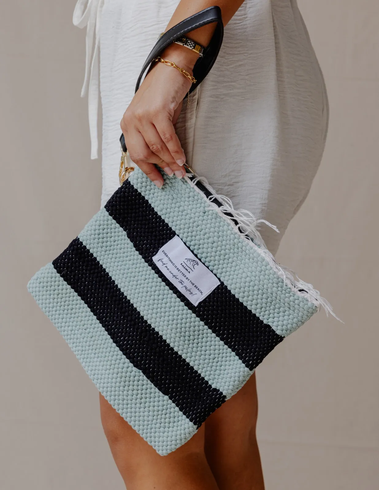 Kilim Clutch Black X Mint