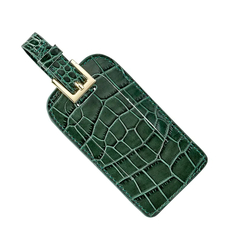 Leather Luggage tags - Traditional, Goatskin and Crocodile