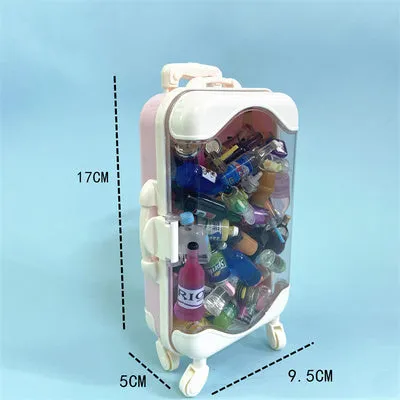 Mini luggage miniature food toys