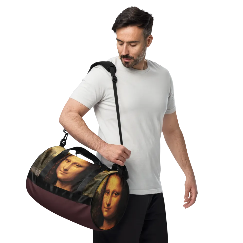 Mona Lisa Gym Sports Bag Weekender Luggage Artist Duffel Bag