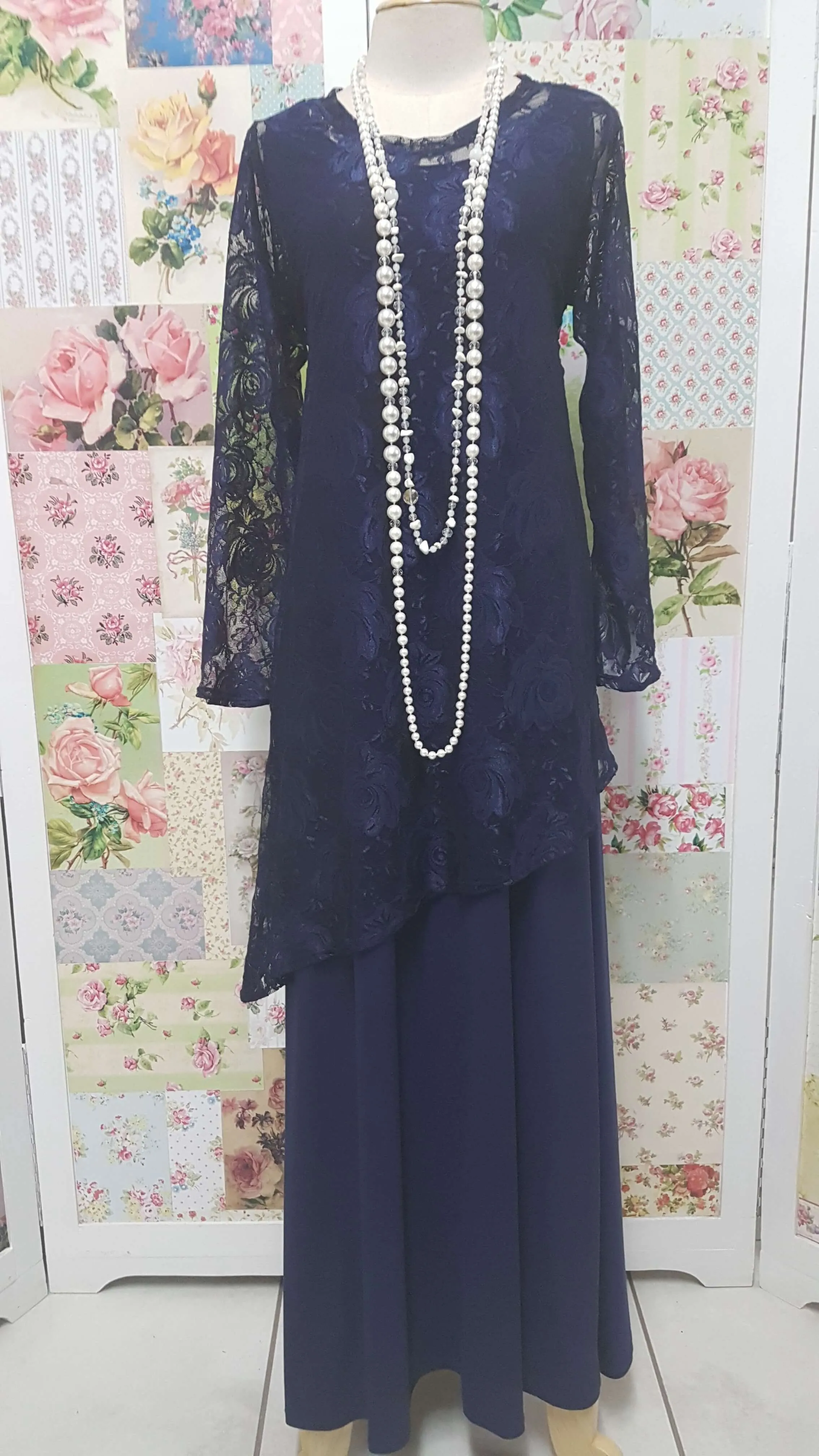 Navy 2-Piece Dress JS01