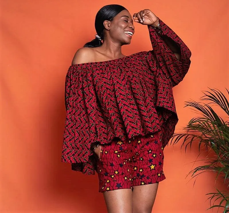 Nnedi Off Shoulder African Print Top/Blouse