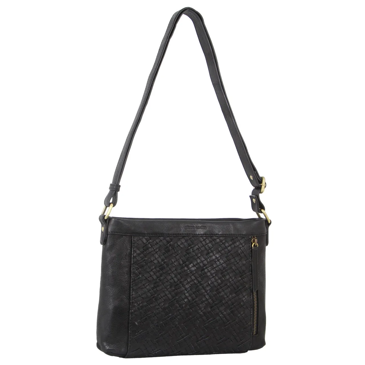 Pierre Cardin Woven Leather Cross-Body Bag PC3479