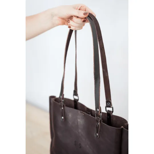 Premium Eve Leather Tote Bag 2.1 - Chocolate Brown