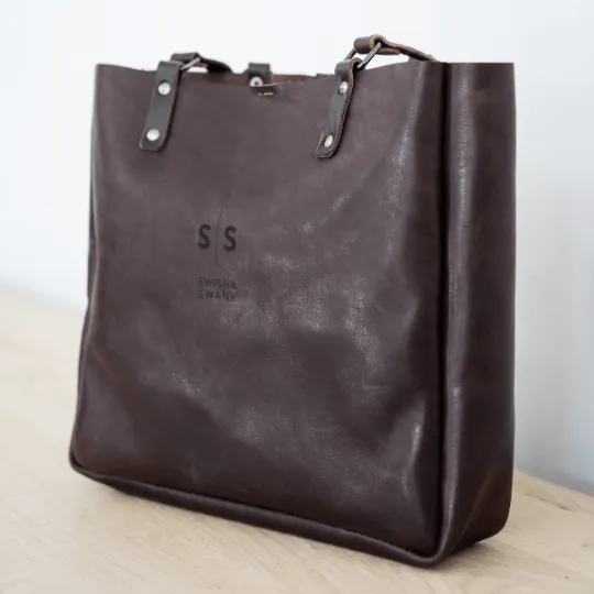 Premium Eve Leather Tote Bag 2.1 - Chocolate Brown